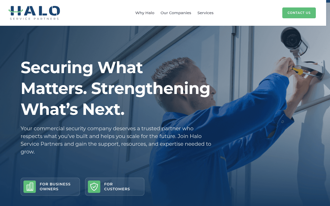 Halo Service Partners homepage
