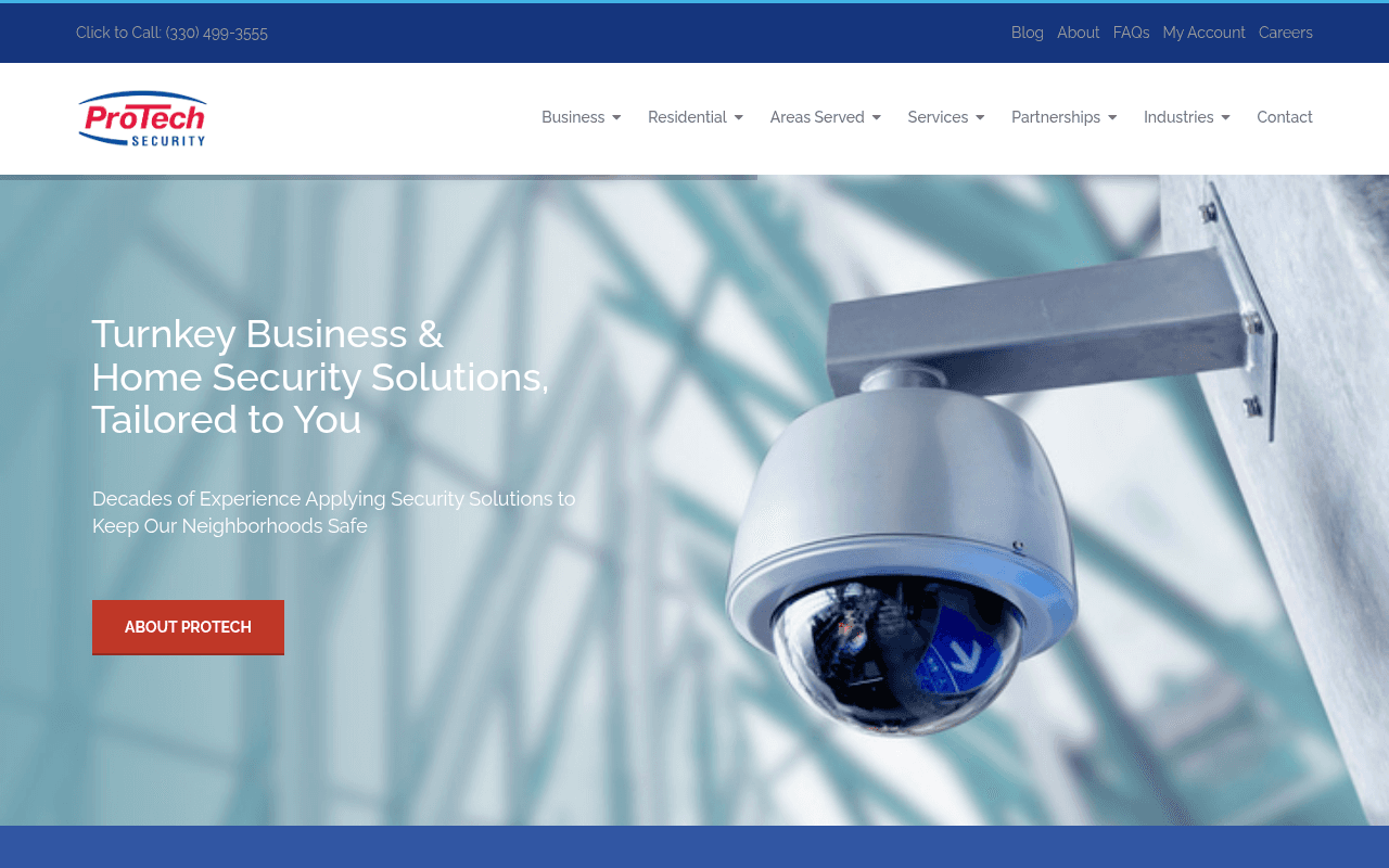 ProTech Security homepage